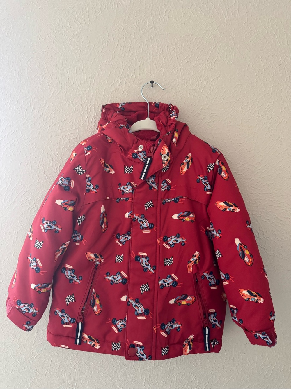Cat & Jack Red Racing Car Puffer Jacket for Kids